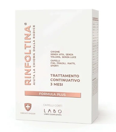 Rinfoltina formula plus per capelli corti - 3 mesi di trattamento - flacone da 100 millilitri- Labo
